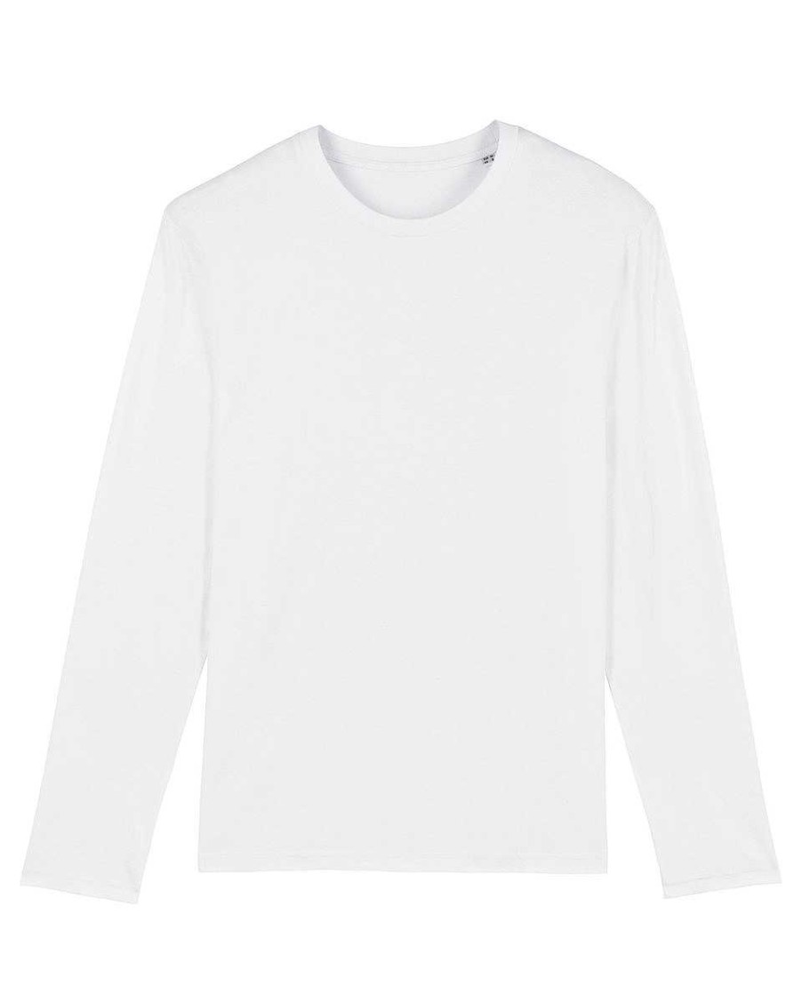 Vetements Stanley / Stella | T Shirt Bio Manches Longues Personnalise - Shuffler White