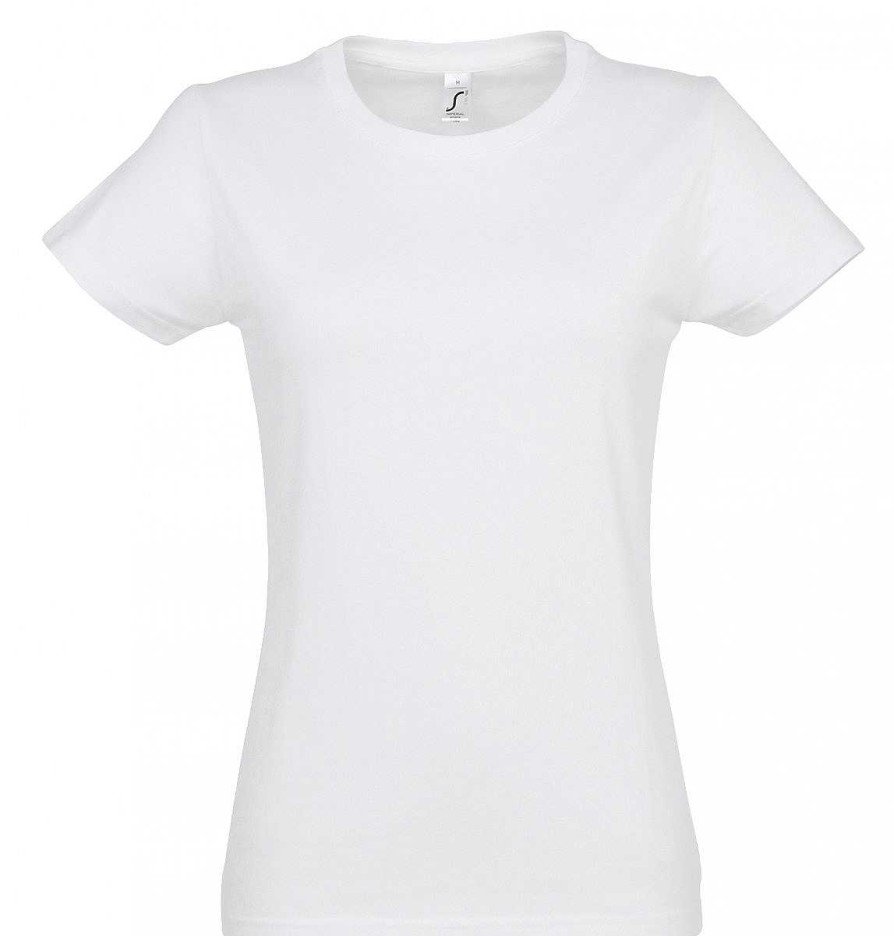 Vetements Sol's | T Shirt Femme Personnalise Epais Blanc