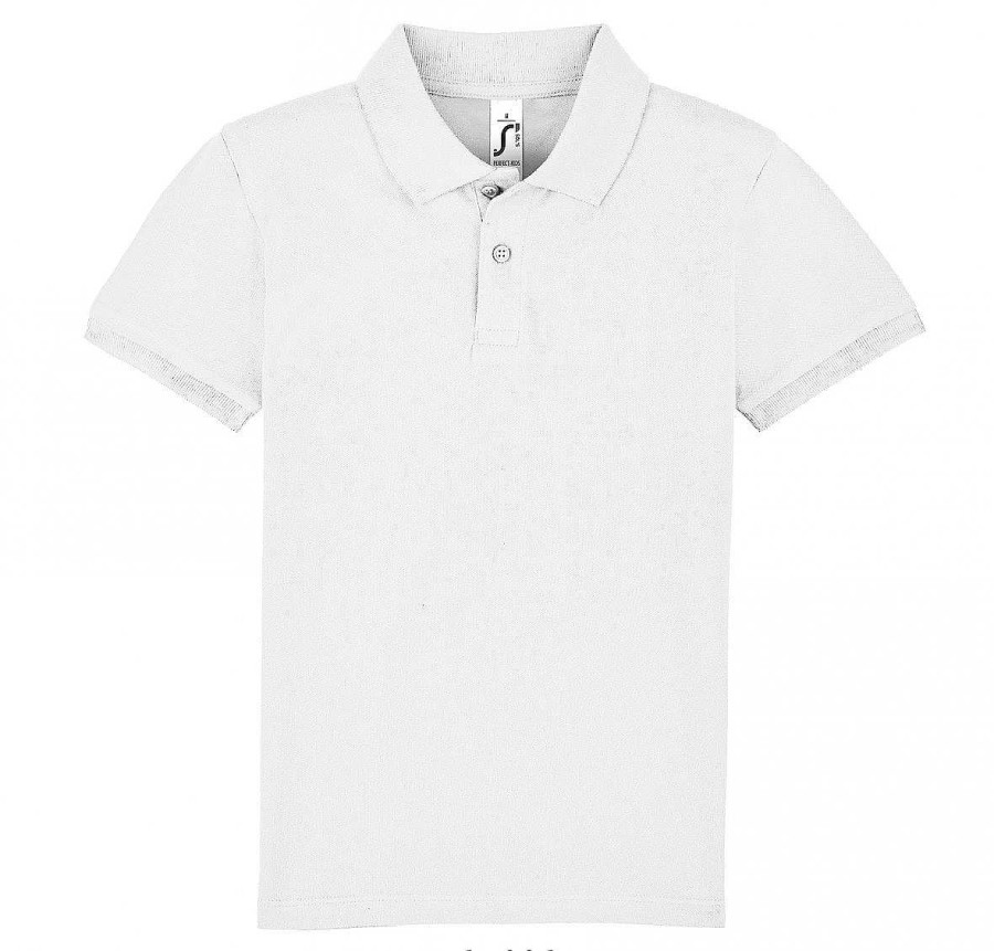 Vetements Sol's | Polo Enfant Personnalise Blanc