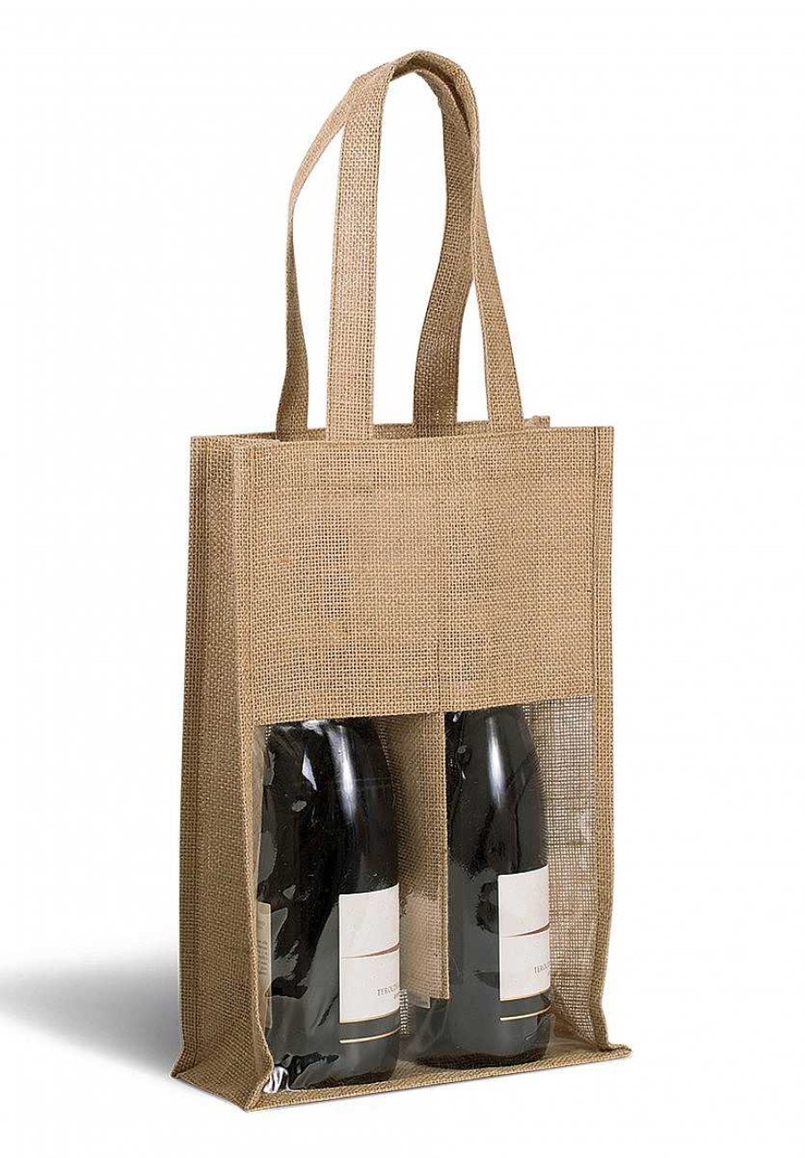 Accessories Kimood | Sac Porte Bouteilles En Jute Personnalisable