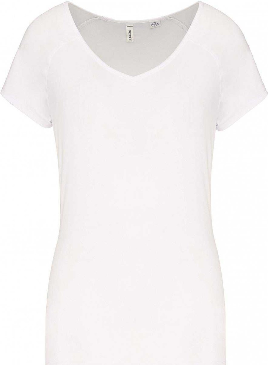 Vetements ProAct | Tee Shirt Sport Pour Femme En Polyester Recycle White