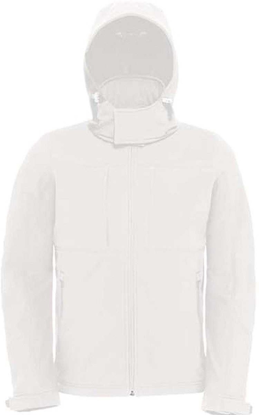 Vetements B&C | Veste Softshell Homme A Capuche Personnalisable White