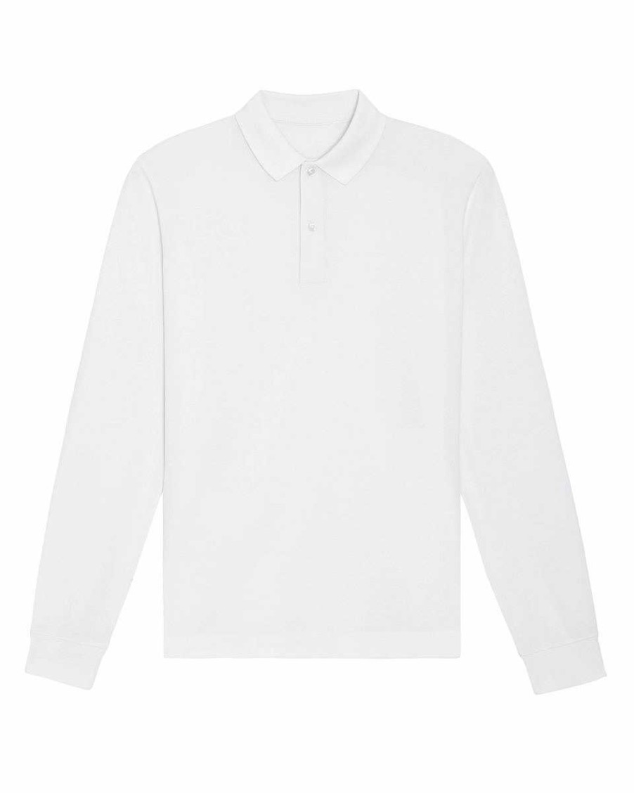 Vetements Stanley / Stella | Polo Manches Longues Unisexe A Personnaliser - Prepster Long Sleeve White