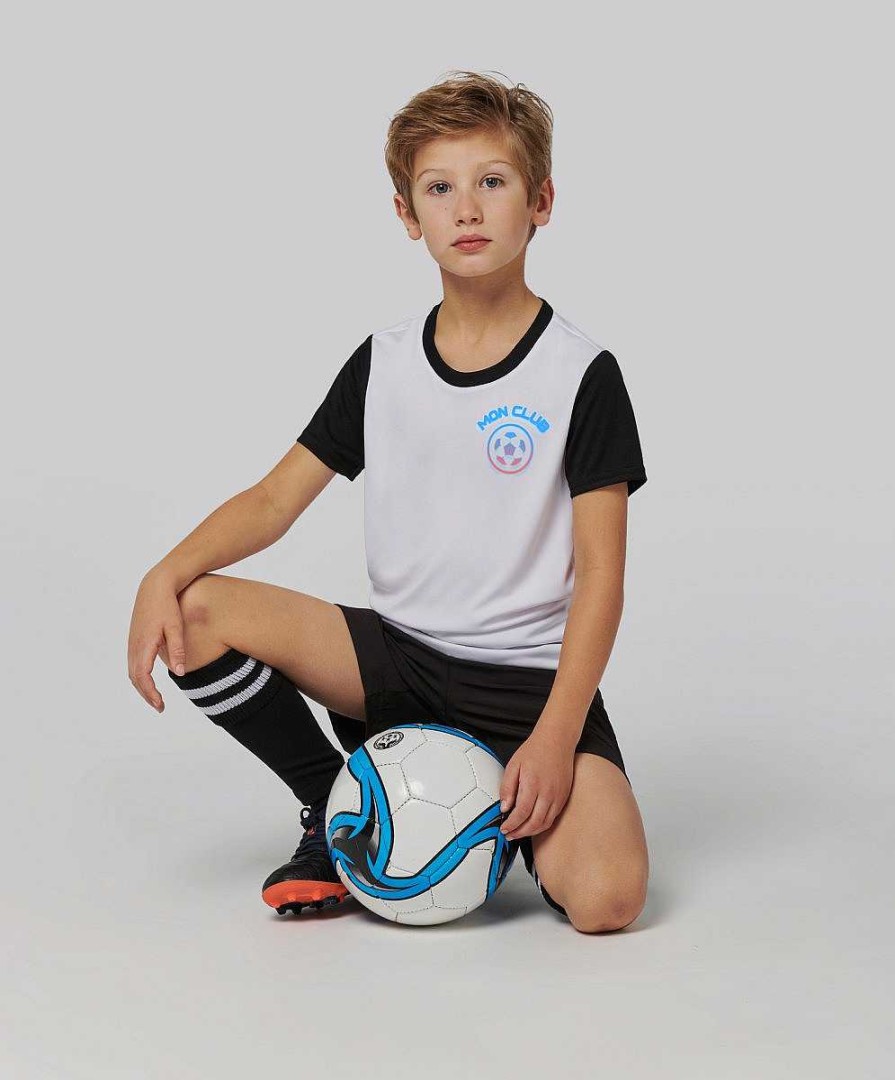 Vetements ProAct | Maillot De Sport Pour Enfant A Personnaliser Black / Sporty Red