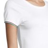 Vetements Sol's | T Shirt Femme Personnalise - Lisere Colore - Rainbow Women Blanc/Royal