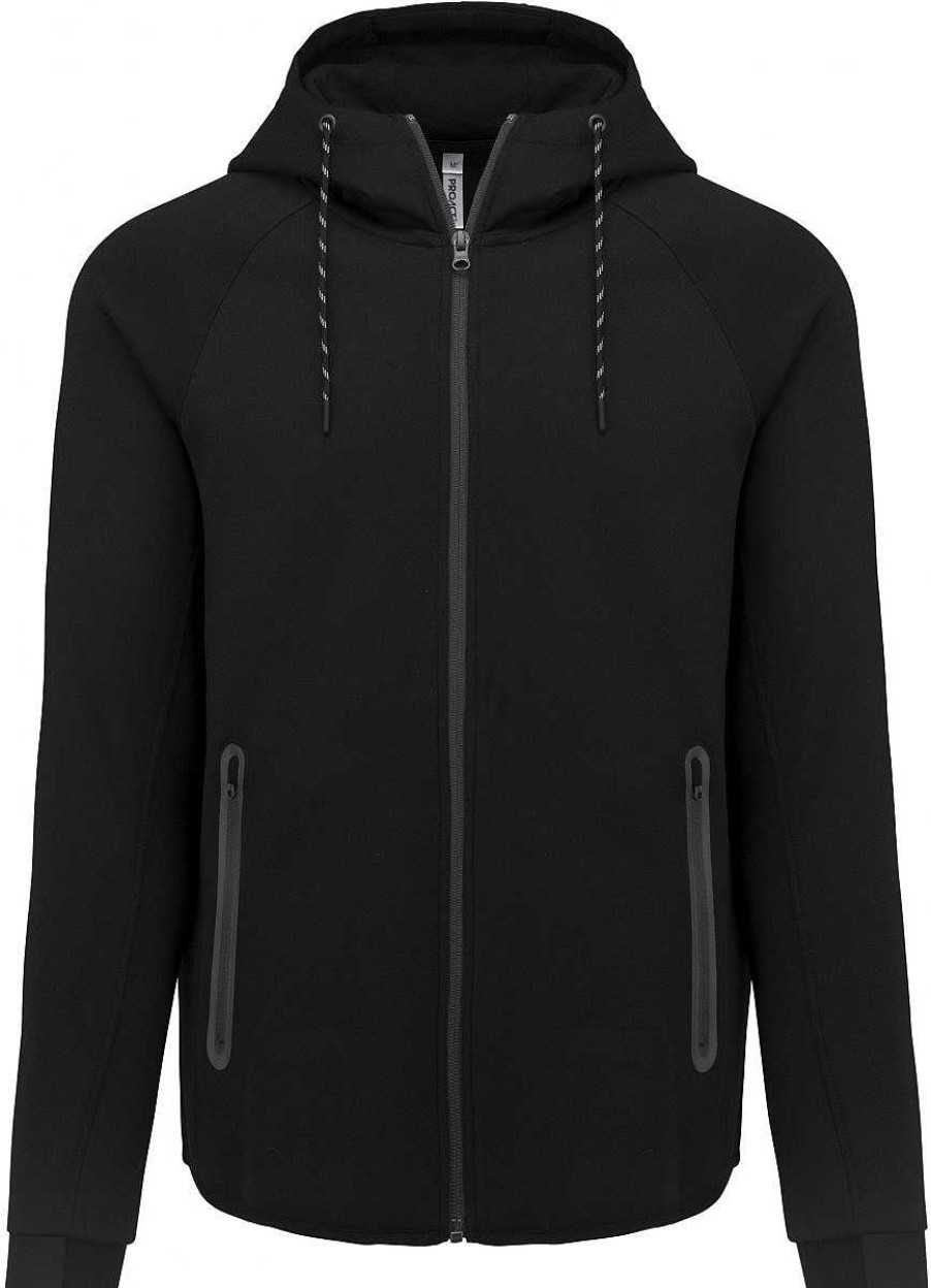 Vetements ProAct | Veste Capuche Sport Personnalisee Black