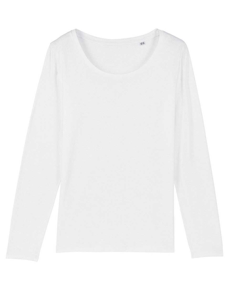 Vetements Stanley / Stella | T Shirt Bio Femme Manches Longues Personnalise - Stella Singer White