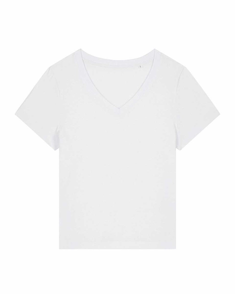 Vetements Stanley / Stella | T-Shirt Bio Col V Personnalise - Isla White