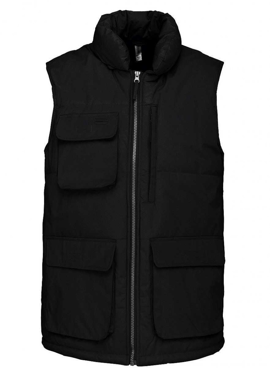 Vetements WK. Designed To Work | Bodywarmer Matelasse Multipoches Black