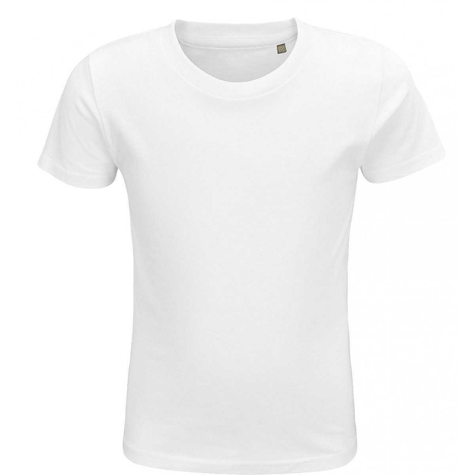 Vetements Sol's | T-Shirt Enfant En Coton Bio A Personnaliser Blanc