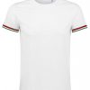 Vetements Sol's | T-Shirt Homme Personnalise - Lisere Colore Blanc/Royal