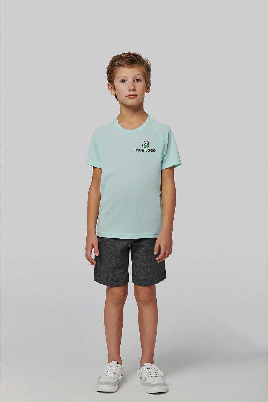 Vetements ProAct | T-Shirt De Sport Personnalise Pour Enfant White