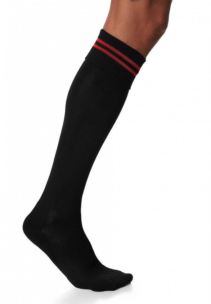 Sport ProAct | Chaussettes De Sport Rayees Black / Sporty Red