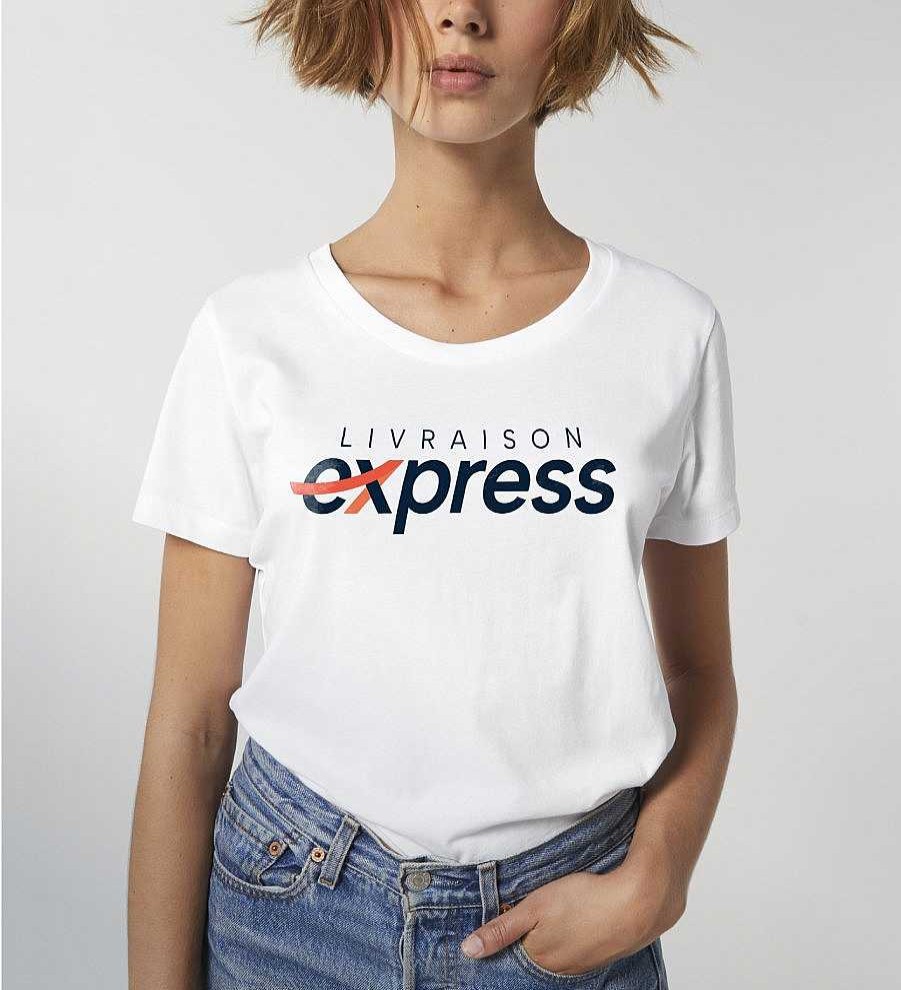 Vetements Mister Tee | T Shirt Bio Femme Personnalise Livraison Express 24H White