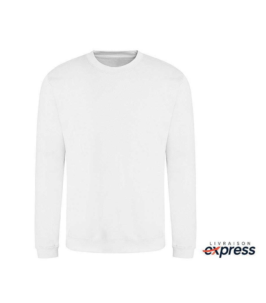 Vetements Mister Tee | Sweat Unisexe Col Rond Livraison Express White