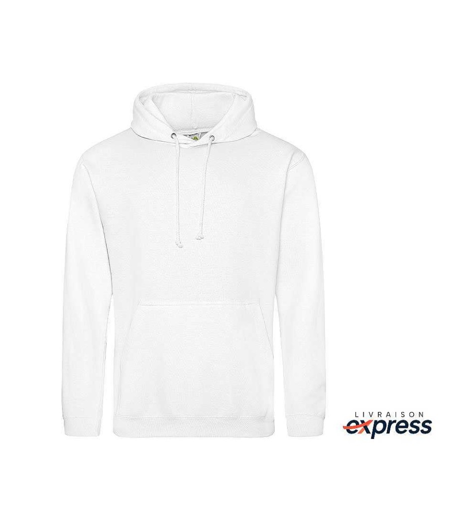 Vetements Mister Tee | Sweat Personnalise A Capuche Pas Cher - Livraison Express White