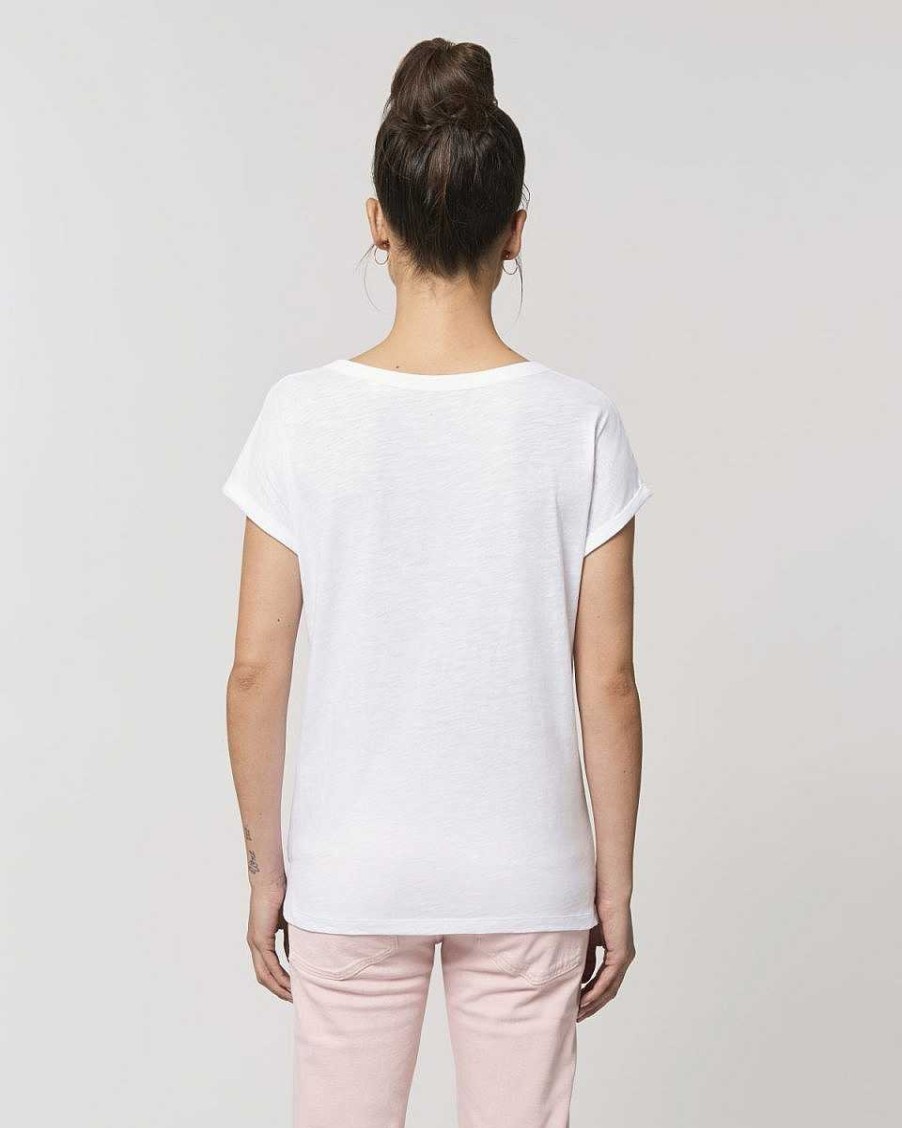 Vetements Stanley / Stella | Tee-Shirt Bio Femme A Personnaliser - Manches Ourlees White