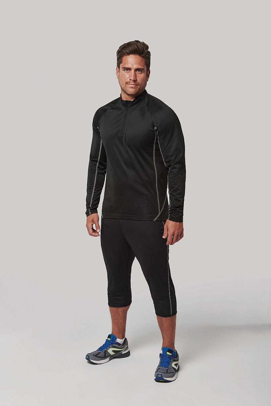 Sport ProAct | Sweat Running 1/4 Zip Homme Personnalisable Black