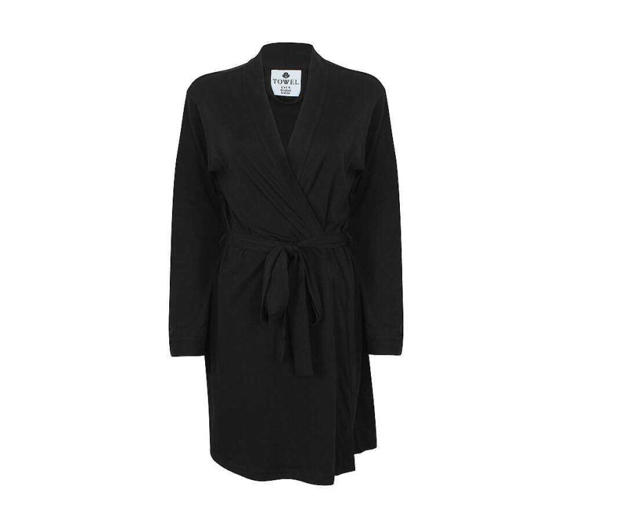 Accessories Towel City | Peignoir Kimono A Personnaliser Black