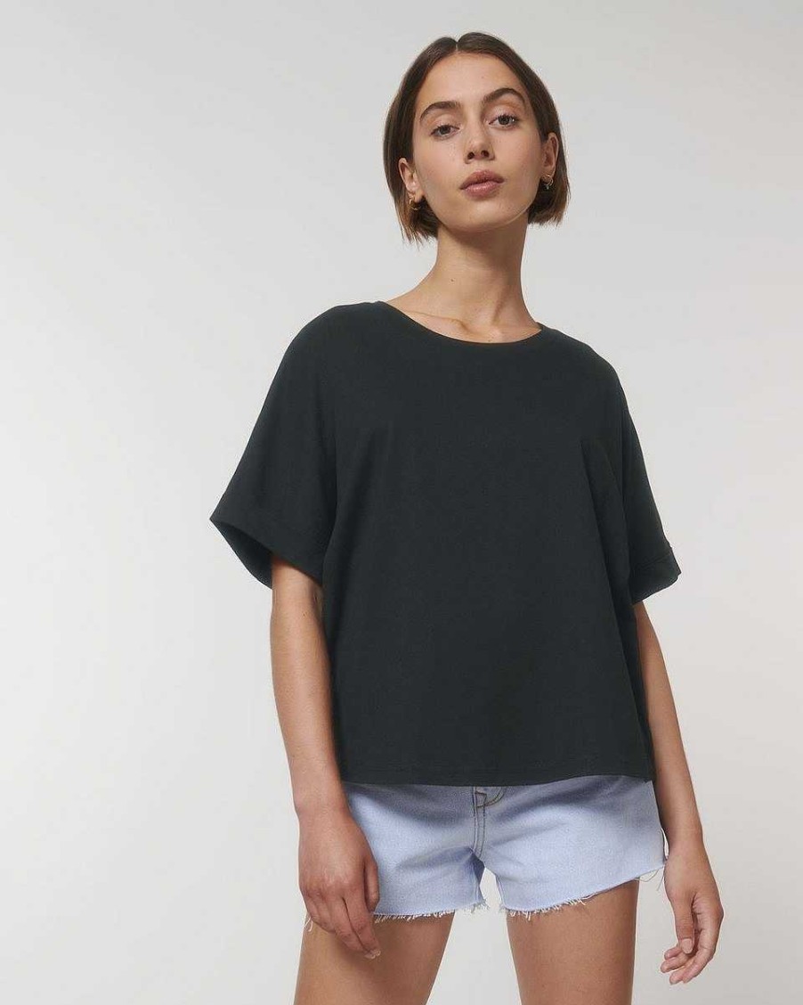 Vetements Stanley / Stella | Tee Shirt Personnalise Femme Manches Larges - Collider White