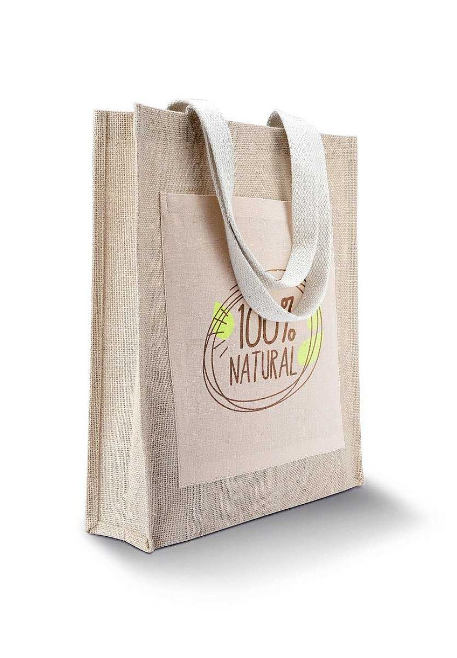 Accessories Kimood | Sac Shopping Toile De Jute A Personnaliser Lime Green