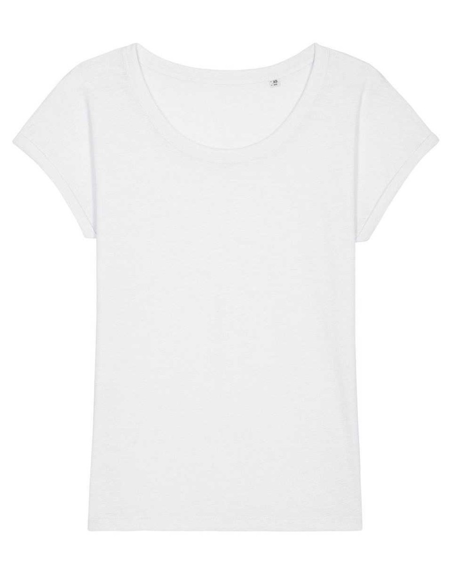 Vetements Stanley / Stella | Tee-Shirt Bio Femme A Personnaliser - Manches Ourlees White