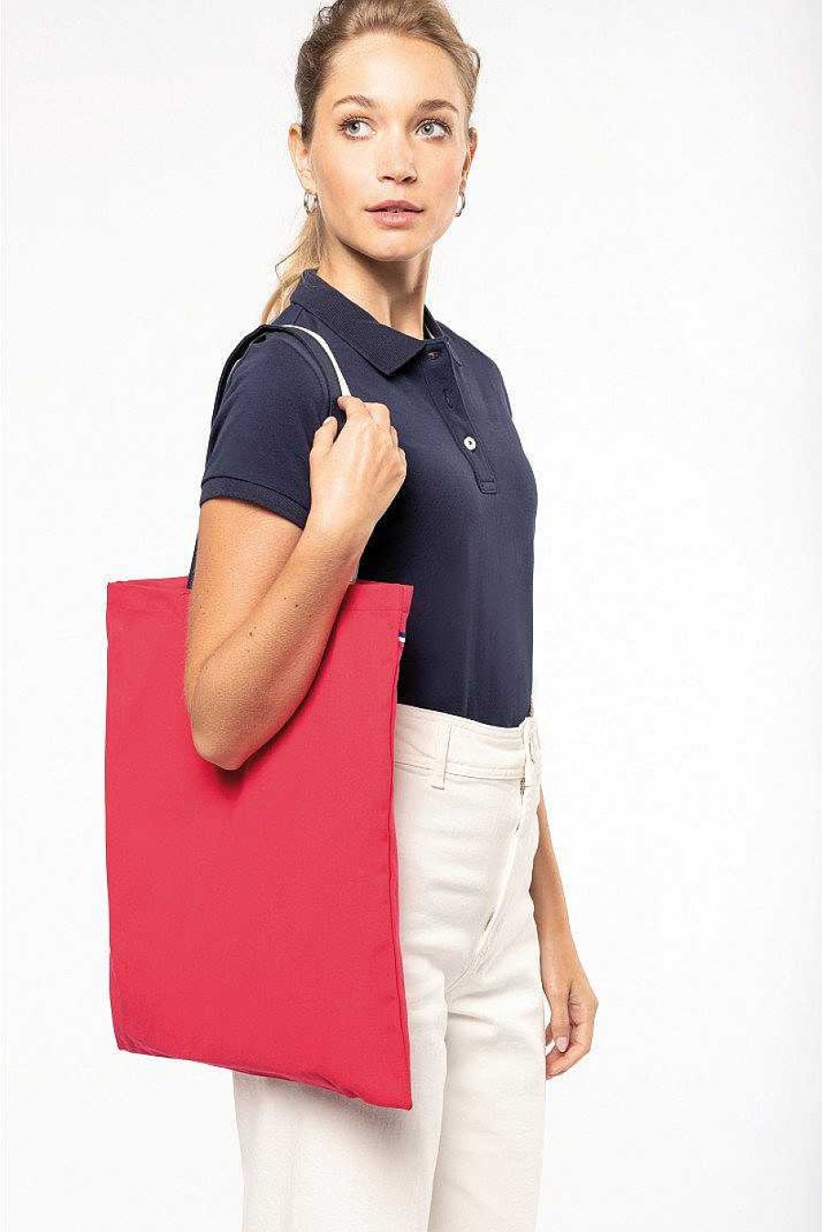 Accessories Kimood | Tote Bag Tricolore Epais Fabrique En France Red