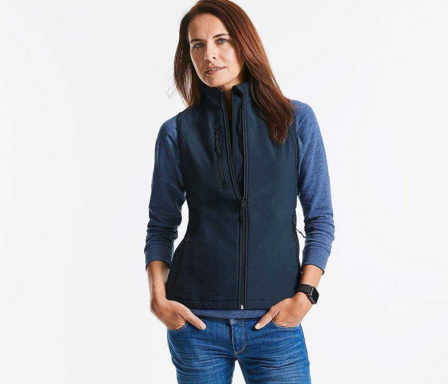 Vetements Russell | Gilet Softshell Femme A Personnaliser Azure